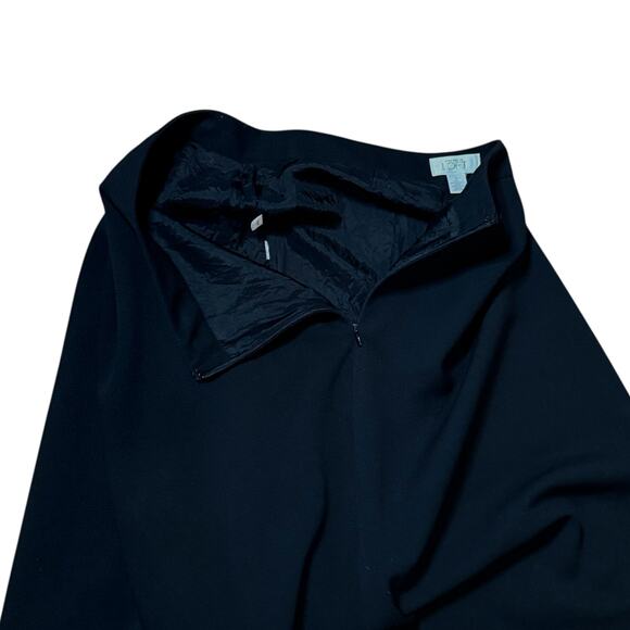 Ann Taylor Loft A Line Skirt Womens Black Midi Preppy Skater Size 4 - Picture 3 of 6